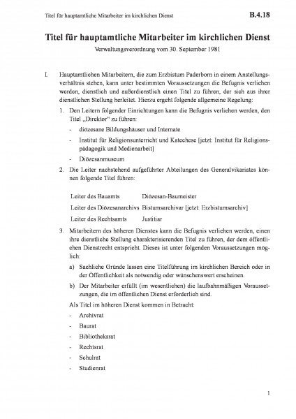 B.4.18 Titel für hauptamtliche Mitarbeiter im kirchlichen Dienst