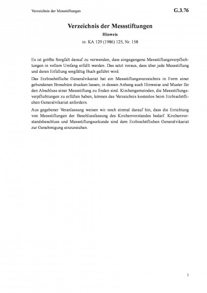 G.3.76 Verzeichnis der Messstiftungen