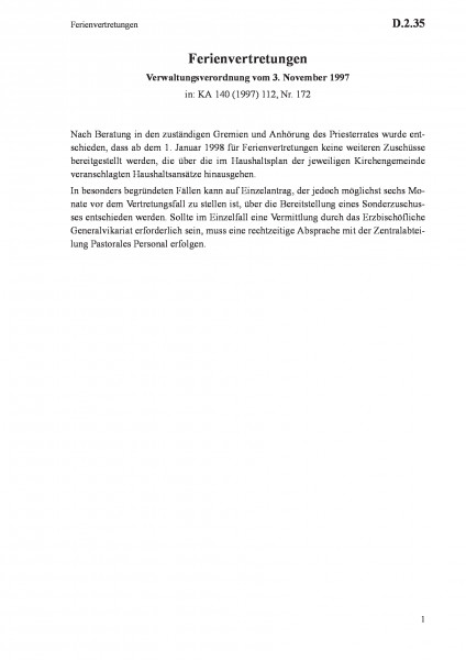 D.2.35 Ferienvertretungen