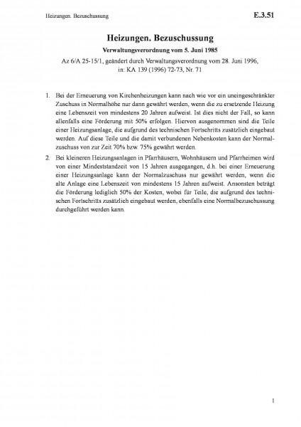 E.3.51 Heizungen. Bezuschussung