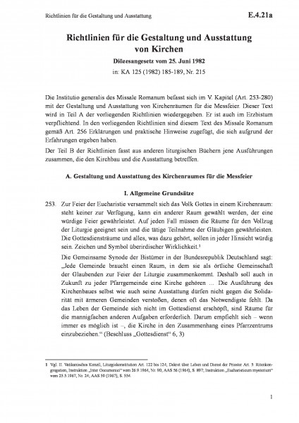 E.4.21a Richtlinien für die Gestaltung und Ausstattung