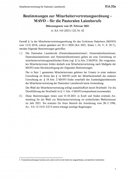 H.6.32a Mitarbeitervertretung für Pastorale Laienberufe