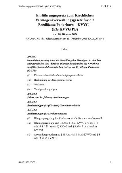 D.3.21c Einführungsgesetz KVVG – (EG KVVG PB)