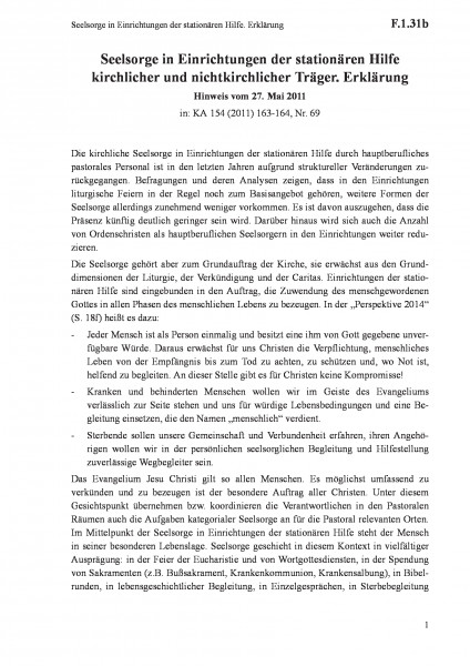 F.1.31b Seelsorge in Einrichtungen der stationären Hilfe. Erklärung
