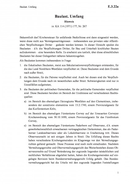 E.3.22a Baulast. Umfang
