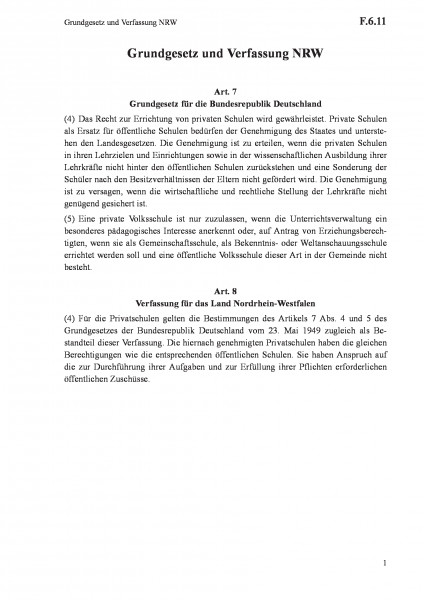 F.6.11 Grundgesetz und Verfassung NRW