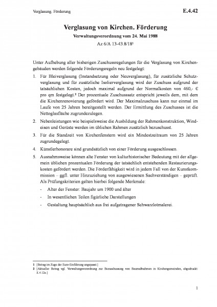 E.4.42 Verglasung. Förderung