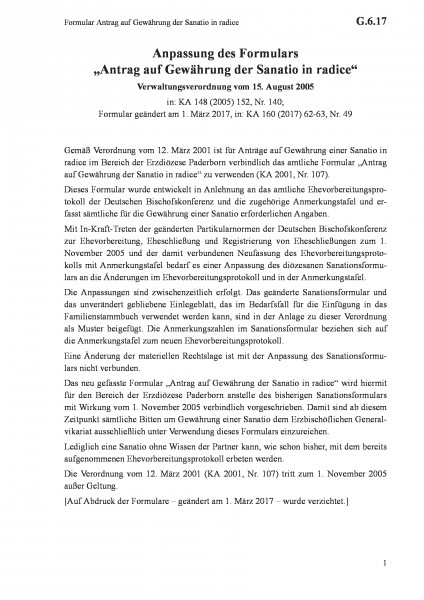 G.6.17 Formular Antrag auf Gewährung der Sanatio in radice