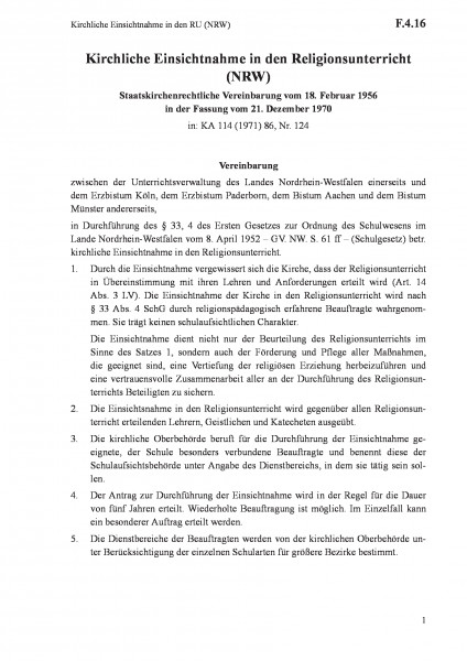F.4.16 Kirchliche Einsichtnahme in den RU (NRW)