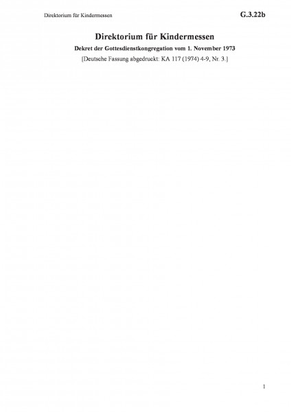 G.3.22b Direktorium für Kindermessen