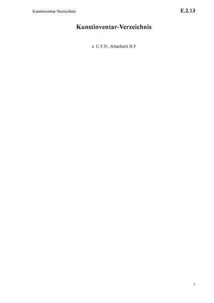 E.2.13 Kunstinventar-Verzeichnis