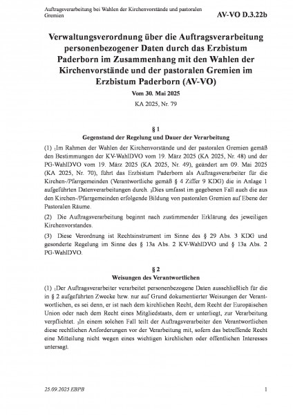 D.3.22b Auftragsverarbeitung bei Wahlen der Kirchenvorstände und pastoralen Gremien