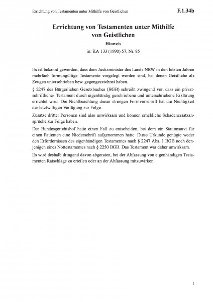 F.1.34b Errichtung von Testamenten unter Mithilfe von Geistlichen