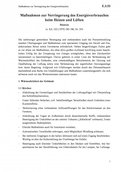 E.3.53 Maßnahmen zur Verringerung des Energieverbrauches