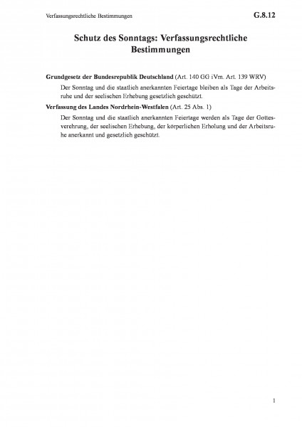 G.8.12 Verfassungsrechtliche Bestimmungen