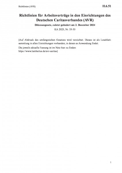 H.6.51 Richtlinien (AVR)