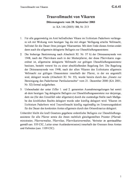 G.6.41 Trauvollmacht von Vikaren