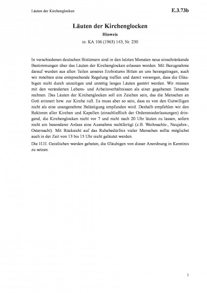 E.3.73b Läuten der Kirchenglocken