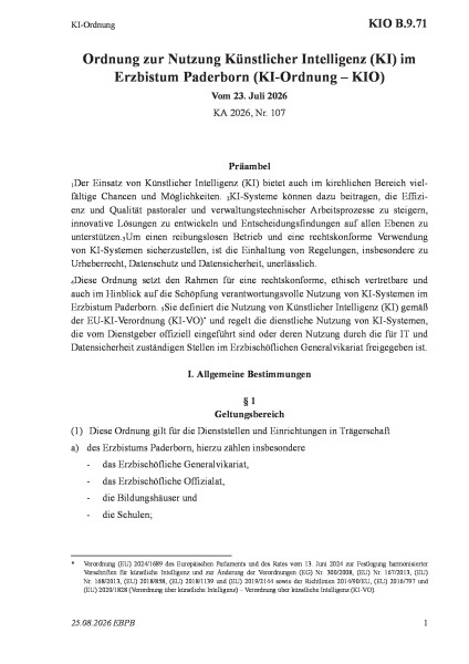B.9.71 KI-Ordnung