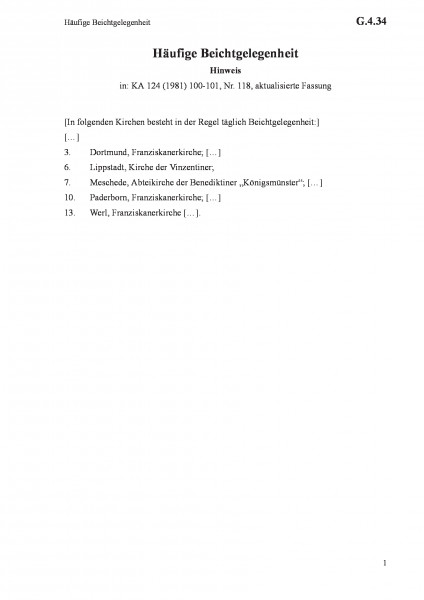 G.4.34 Häufige Beichtgelegenheit