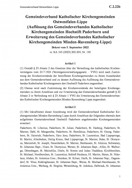 C.2.22b Gemeindeverband Ostwestfalen-Lippe