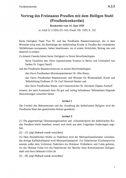 A.2.2 Preußenkonkordat