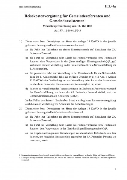 H.5.44a Reisekostenvergütung