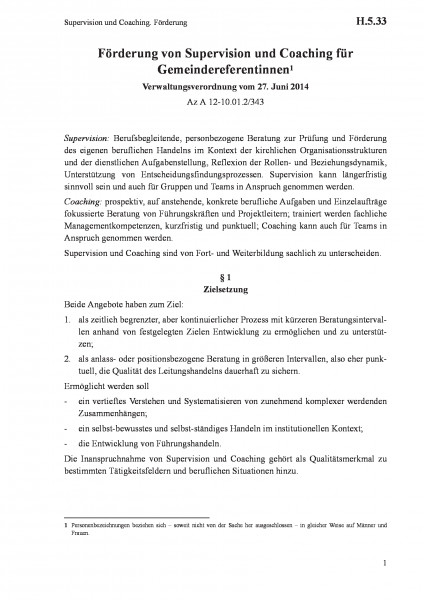 H.5.33 Supervision und Coaching. Förderung