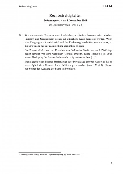 H.4.64 Rechtsstreitigkeiten