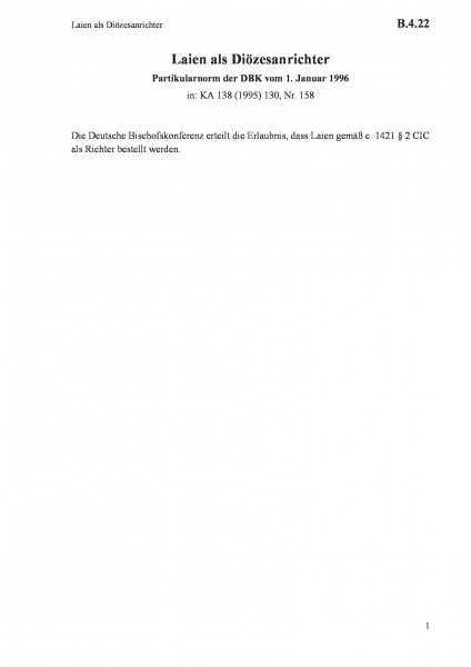 B.4.22 Laien als Diözesanrichter