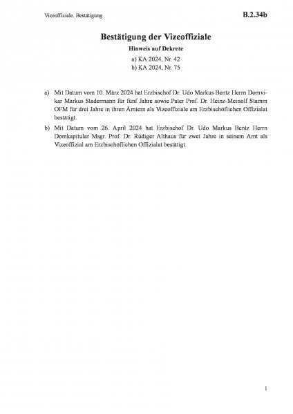 B.2.34b Vizeoffiziale. Bestätigung