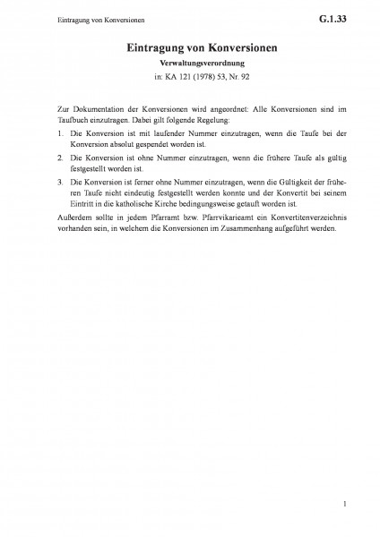 G.1.33 Eintragung von Konversionen